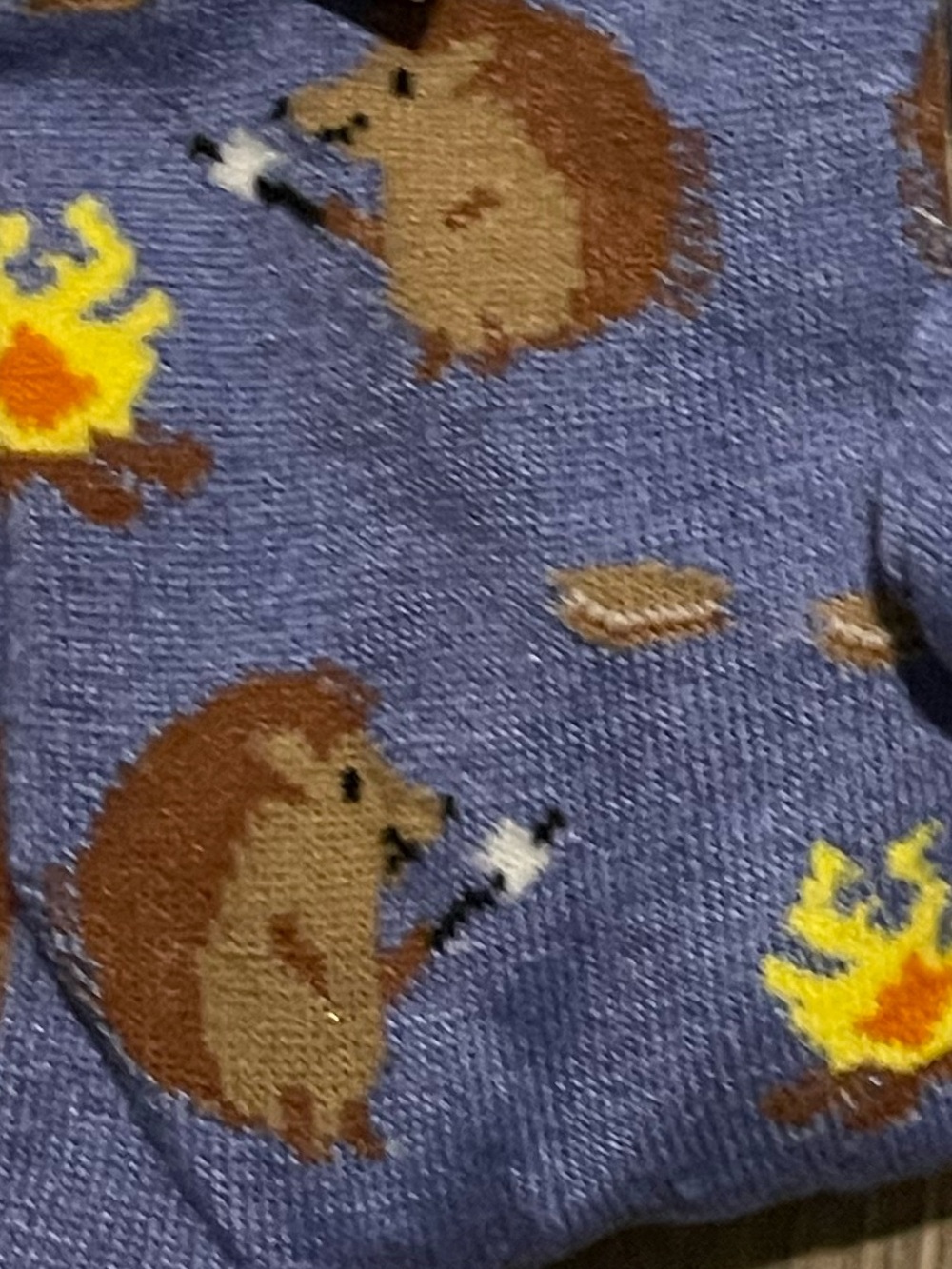 Hedgehog Campfire Crew Socks, Blue, OS, NWT 🦔 - Picture 4 of 4